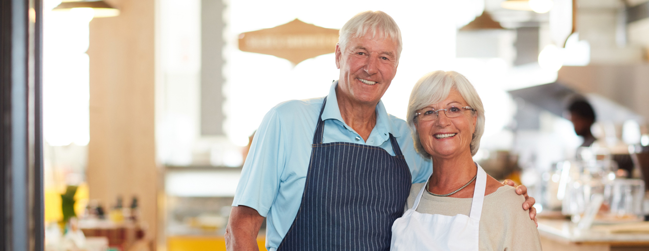 Man and woman cooking